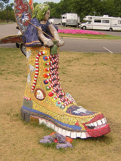 one of many decorative boots in town