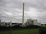 bulldozing coal supply for power station: Alma, WI